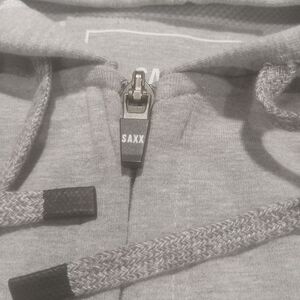 Saxx Men's Gray Zip-Up Sweater